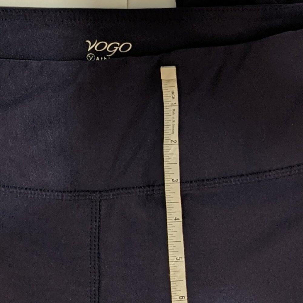 VOGO Purple Athletic Leggings Ankle Braid Detail Cropped Activewear Gym Yoga M - Picture 8 of 10